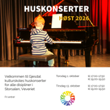 Huskonserter Tirsdag 13. oktober